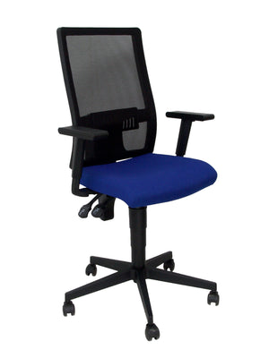 Silla Povedilla respaldo malla negro asiento bali azul