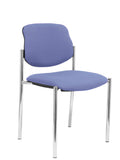 Silla fija Villalgordo bali azul claro chasis cromo