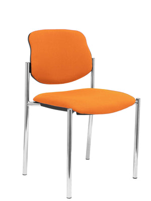 Silla fija Villalgordo bali naranja chasis cromo