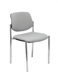 Silla fija Villalgordo bali gris chasis cromo
