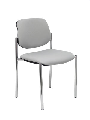 Silla fija Villalgordo bali gris chasis cromo