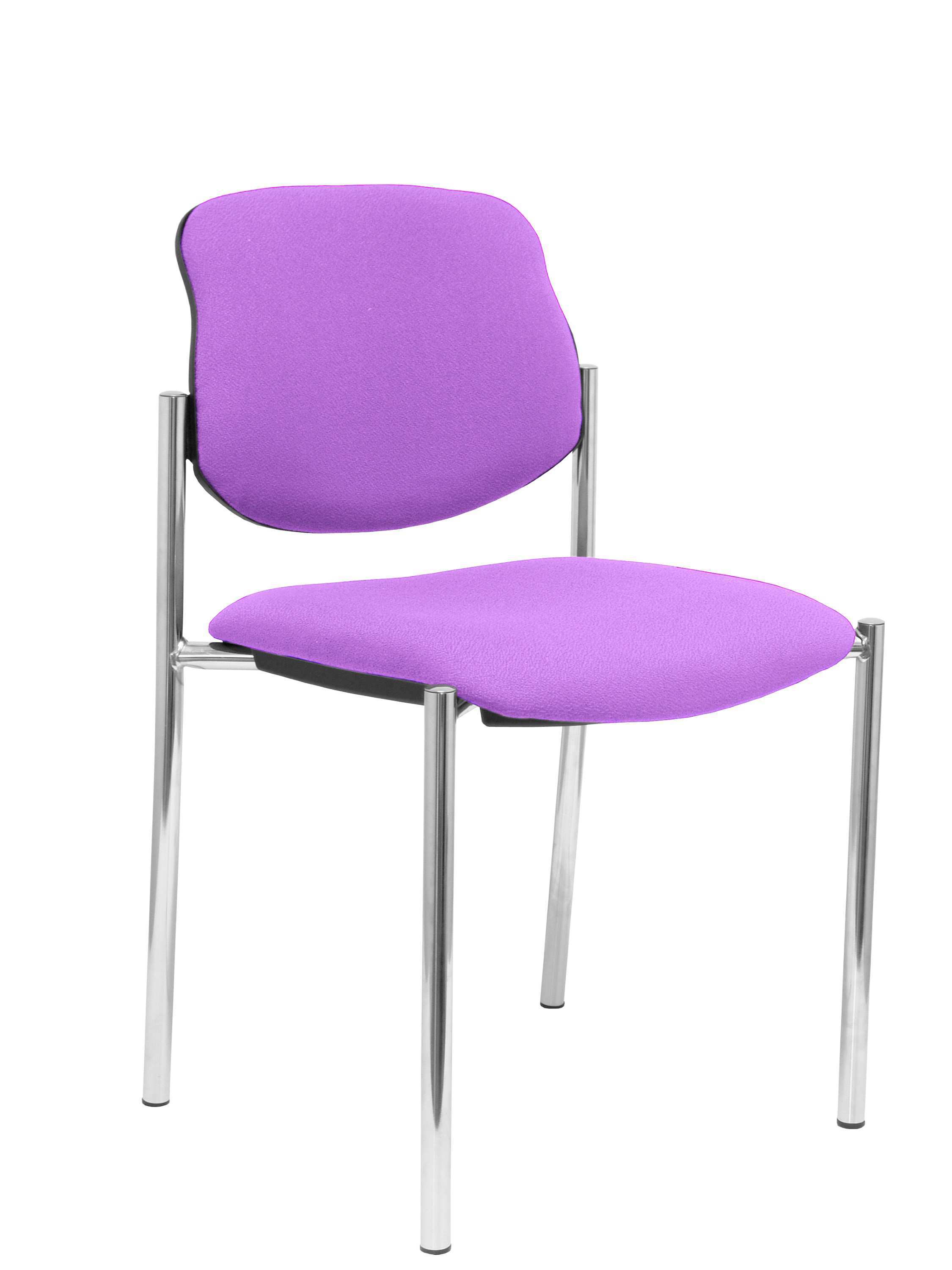 Silla fija Villalgordo bali lila chasis cromo