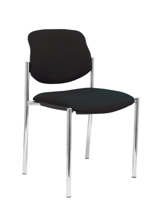 Silla fija Villalgordo bali negro chasis cromo