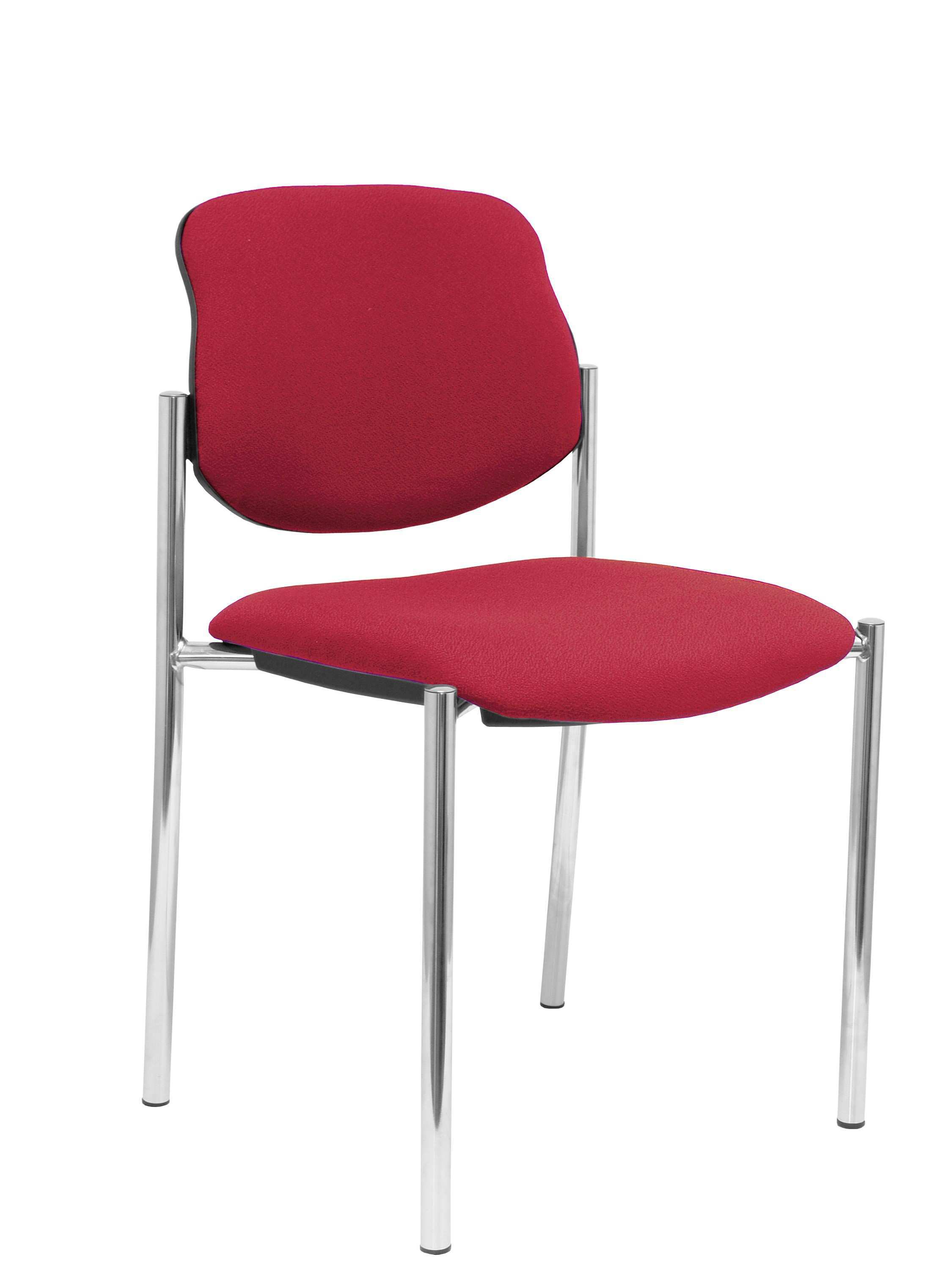 Silla fija Villalgordo bali granate chasis cromo