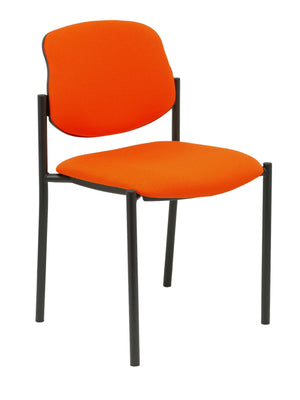 Silla fija Villalgordo bali naranja oscuro chasis negro