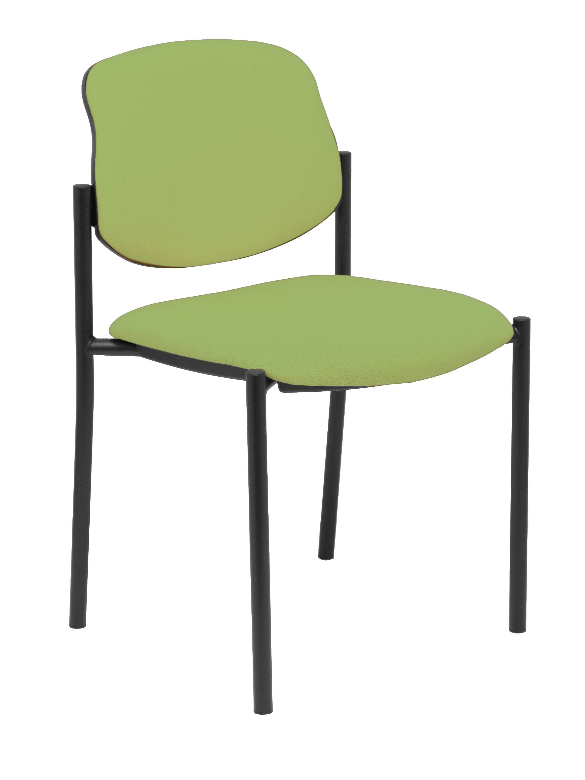 Silla fija Villalgordo bali verde oliva chasis negro