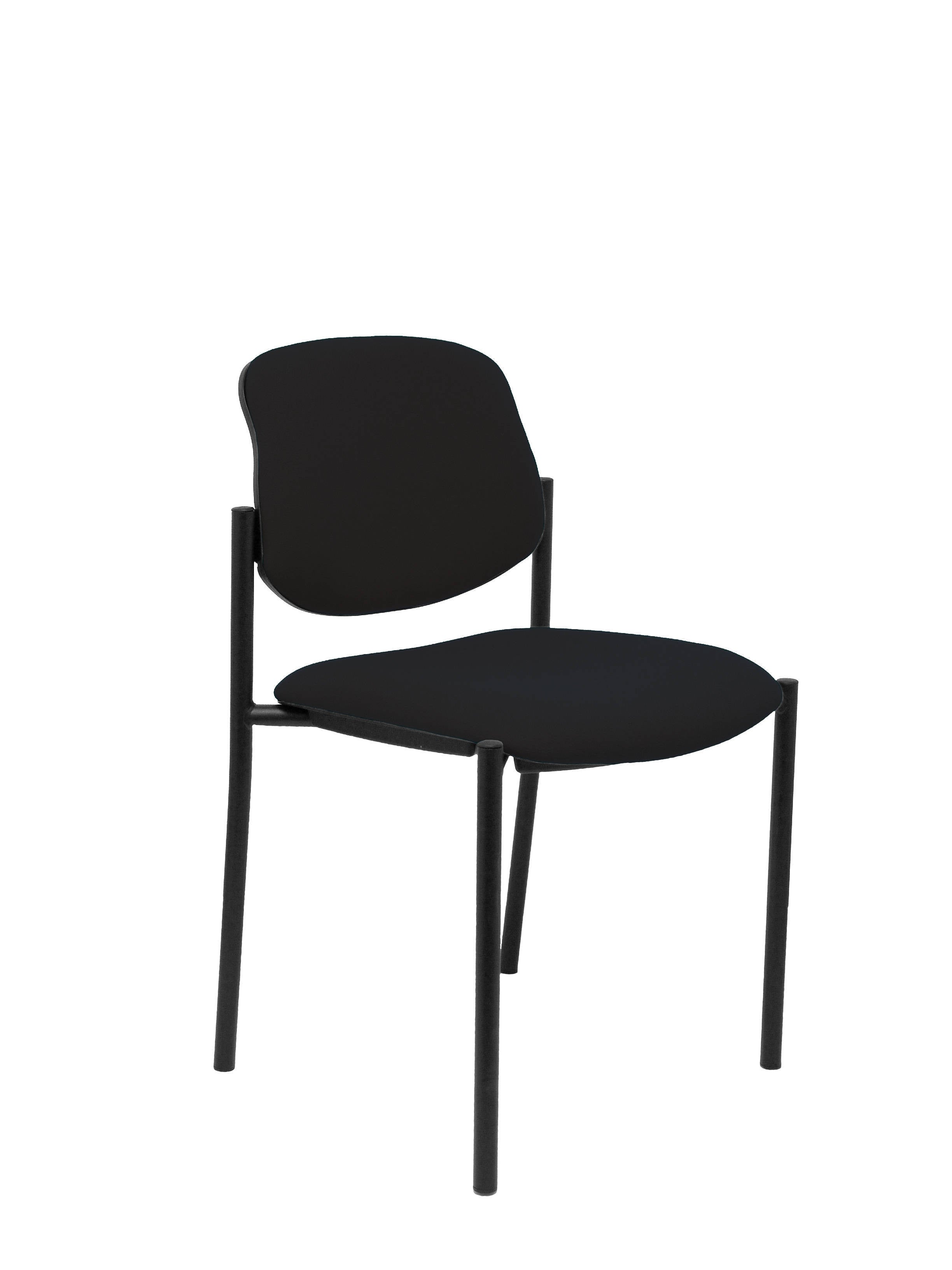 Silla fija Villalgordo bali negro chasis negro