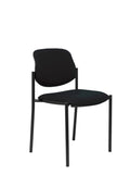 Silla fija Villalgordo similpiel negro chasis negro