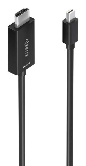 Cable conversor MINI DP a HDMI 4K@60Hz, MINI DP/M-HDMI/M, Negro, 0.6m