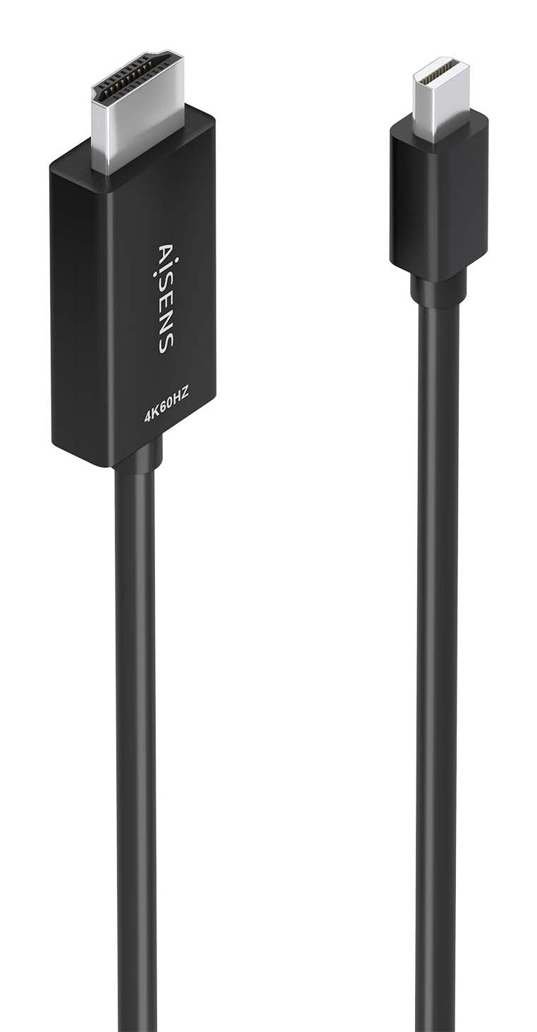 Cable conversor MINI DP a HDMI 4K@60Hz, MINI DP/M-HDMI/M, Negro, 0.6m