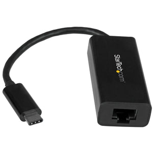 Adaptador de Red Ethernet Gigabit USB-C - Negro - Compatible con Thunderbolt 3 - Adaptador Externo USB Tipo C a Ethernet RJ45 - LAN - Windows y Mac