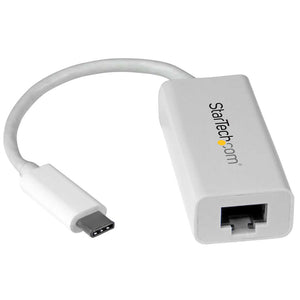 Adaptador de Red Ethernet Gigabit USB-C - Blanco - Compatible con Puertos Thunderbolt 3 - Windows y Mac - Adaptador de Red LAN Externo USB Tipo C a RJ45