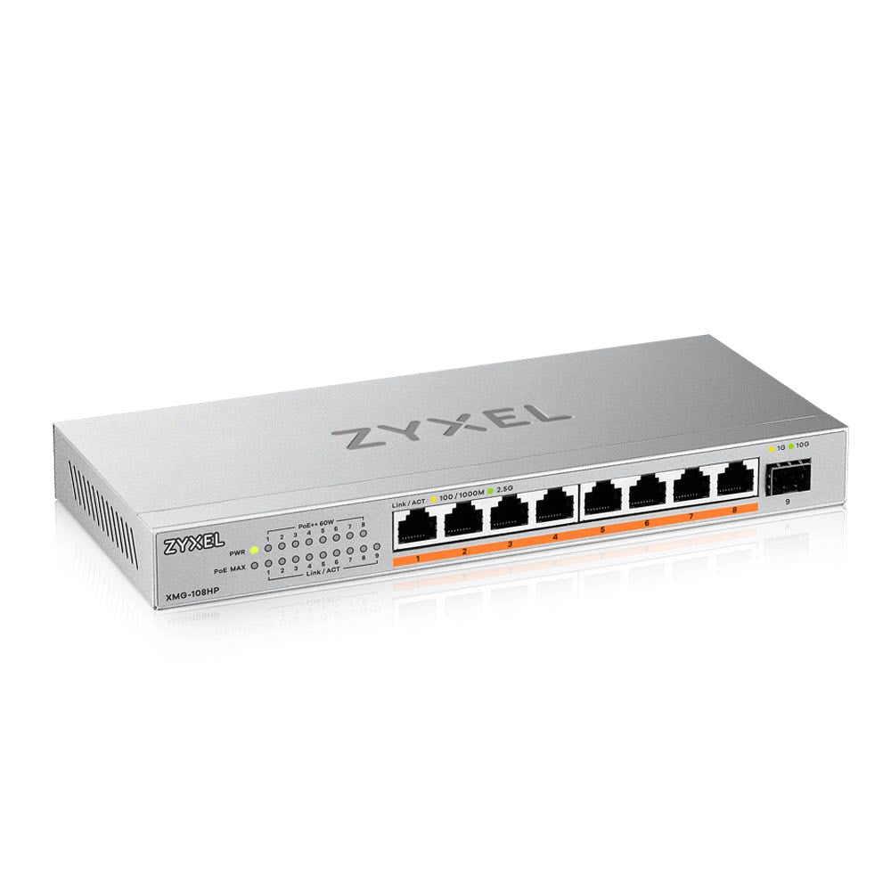 XMG-108HP No administrado 2.5G Ethernet (100/1000/2500) Energía sobre Ethernet (PoE)