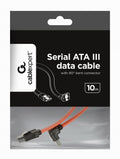 CC-SATAM-DATA90 cable de SATA 0,5 m Negro, Rojo
