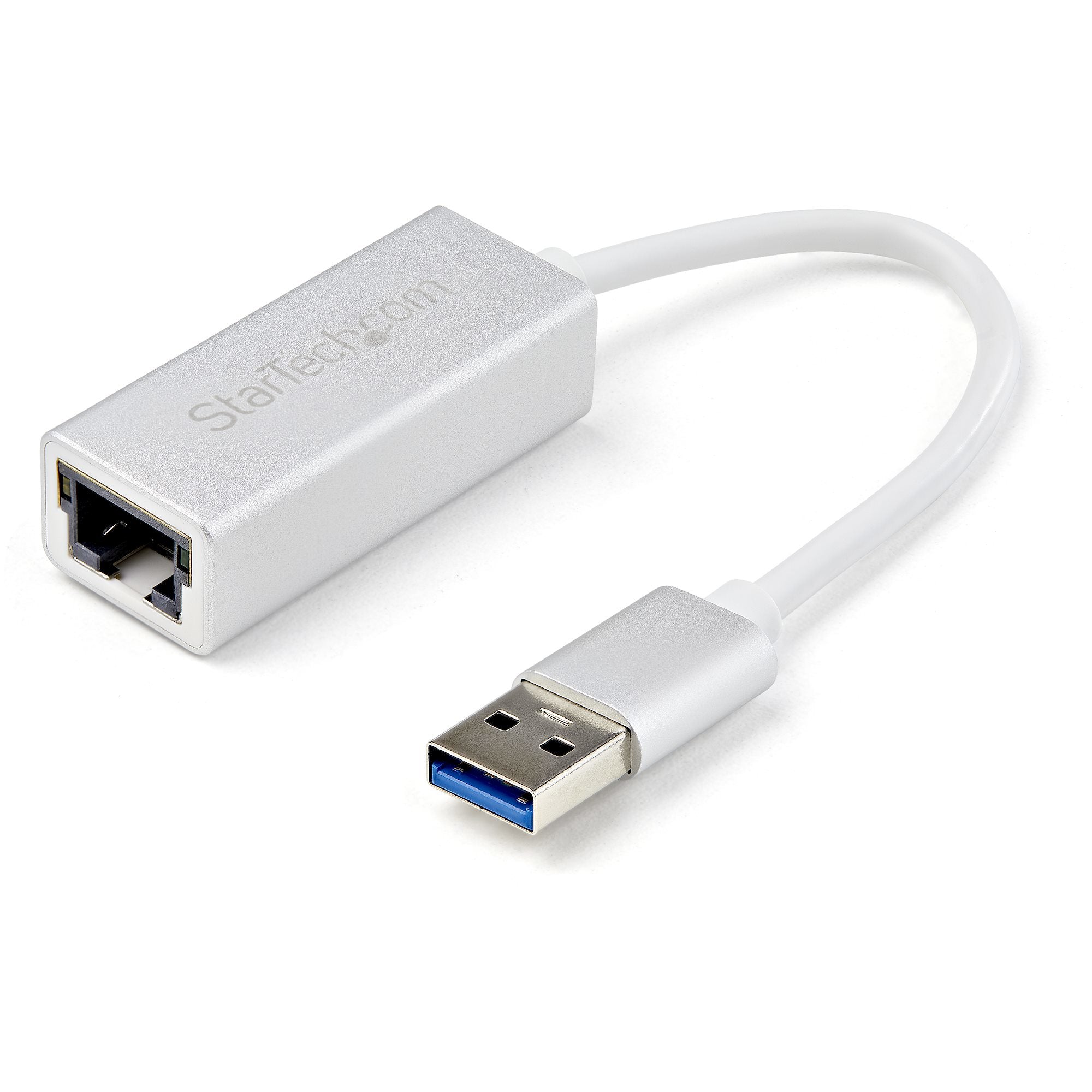 Adaptador de Red Ethernet Gigabit USB 3.0 - Plateado - Con Diseño Estilizado de Aluminio para MacBook, Chromebook or Tablet - Soporte Nativo de Controladores