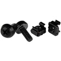 Paquete de 50 Tornillos M6 12mm, Tuercas de Jaula Cuadradas y Herramienta de Instalación - Kit de Montaje de Hardware Para Rack de Servidores 19&quot  o 10&quot , Armarios y Racks - Negro - TAA