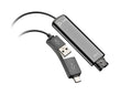 Adaptador negro Poly DA75 USB a QD compatible con TAA