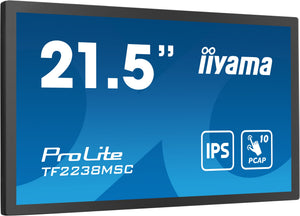TF2238MSC-B1 pantalla para PC 53,3 cm (21") 1920 x 1080 Pixeles Full HD LED Pantalla táctil Negro
