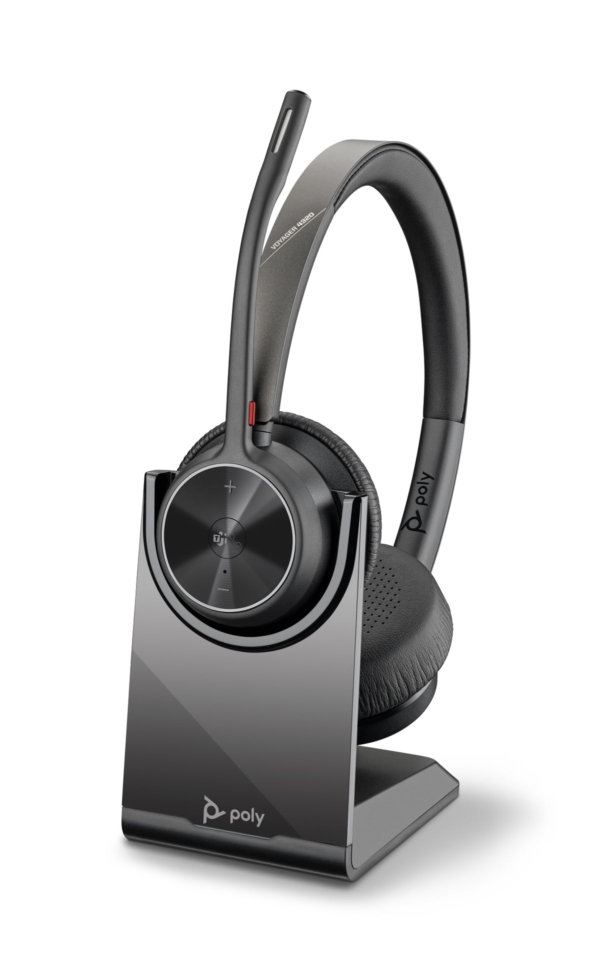 Auriculares Poly VOYAGER 4320-M certificados para Microsoft Teams con base de carga