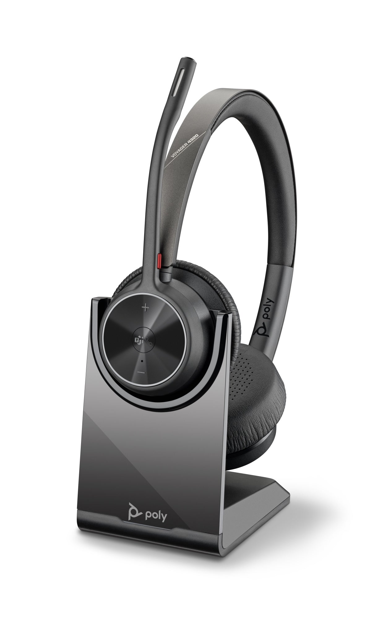 Auriculares Poly VOYAGER 4320-M certificados para Microsoft Teams con base de carga