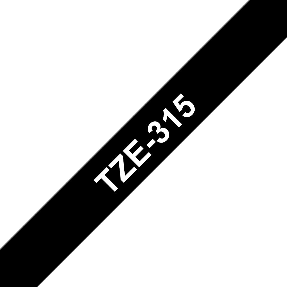 TZE315 cinta para impresora de etiquetas Blanco sobre negro TZe
