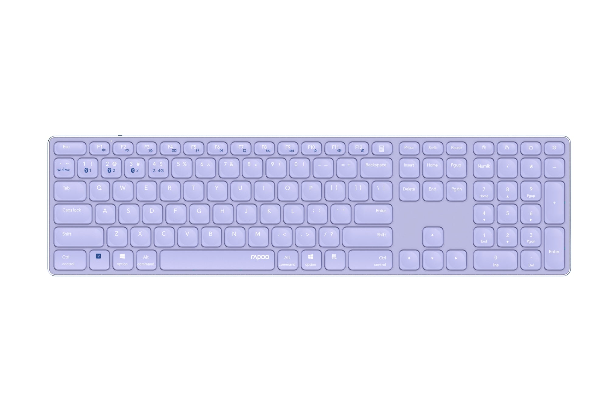 E9800M teclado Universal Bluetooth QWERTY Púrpura