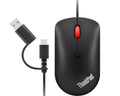 4Y51D20850 ratón Oficina Ambidextro USB Tipo C Óptico 2400 DPI