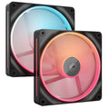 iCUE LINK LX140-R RGB Carcasa del ordenador Ventilador 14 cm Negro 2 pieza(s)