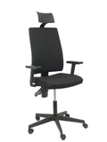 Silla Lezuza arán negro con brazos regulables con cabecero