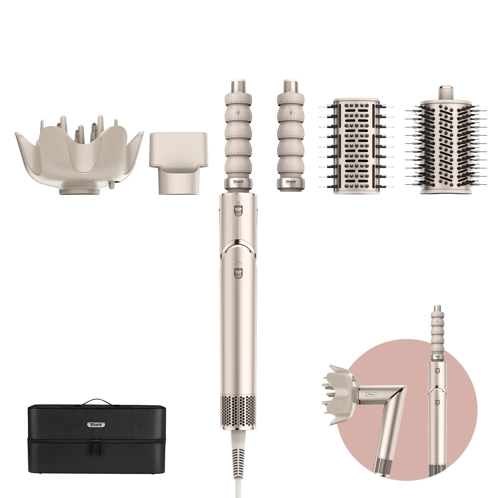 Haushaltsgeräte Herramienta de peinado con múltiples accesorios Caliente Beige 1650 W 2,5 m