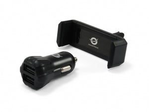 CUSBCAR2AKIT cargador de dispositivo móvil Negro Auto