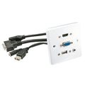 60220 toma de corriente HDMI + VGA + USB A + 3.5mm Blanco