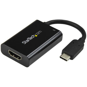 Adaptador USB-C a HDMI 4K con Entrega de Alimentación por USB - 60 Watts - Negro