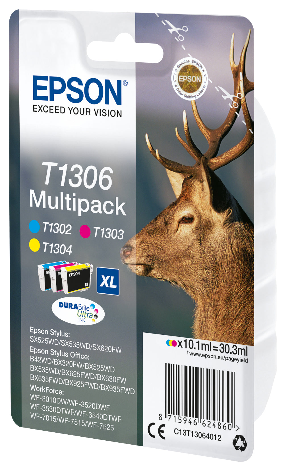 Stag Tinta multipack 3 colores T1306 DURABrite Ultra Ciervo