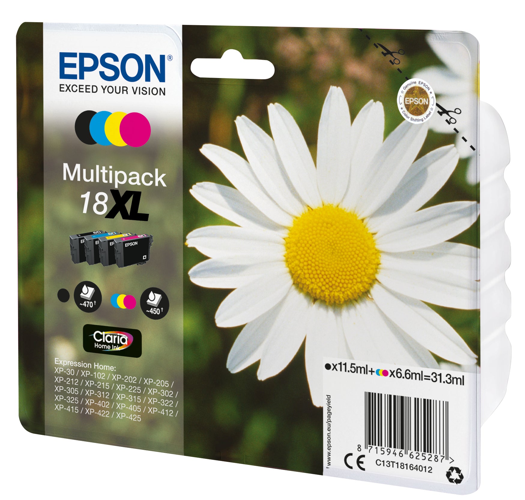 Daisy Multipack 18XL 4 colores (etiqueta RF)