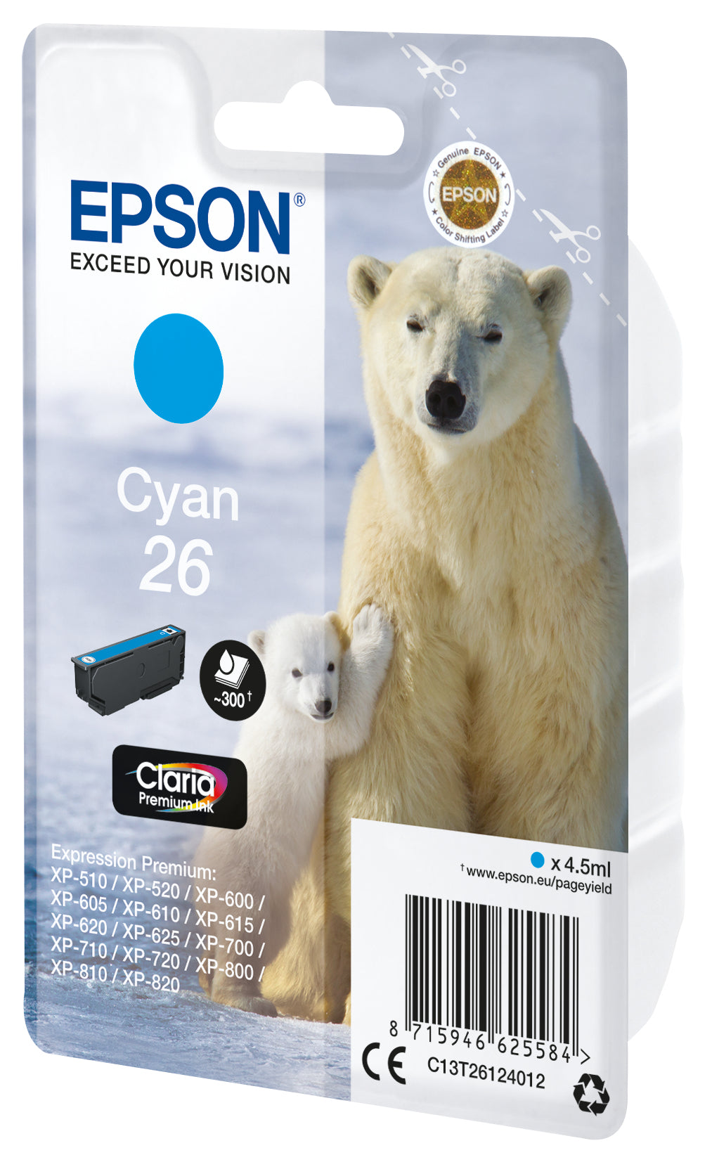 Polar bear Cartucho 26 cian