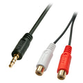 35678 cable de audio 0,25 m 2 x RCA 3,5mm Negro, Rojo, Blanco