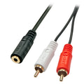 35677 cable de audio 0,25 m 2 x RCA 3,5mm Negro, Rojo, Blanco