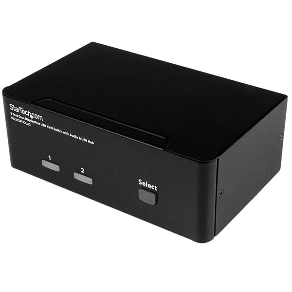 Switch Conmutador KVM de 2 Puertos DisplayPort - 4K 60Hz