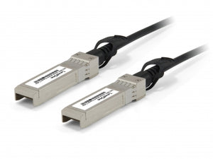 DAC-0101 Cable de fibra óptica e InfiniBand 1 m SFP+ Negro, Acero inoxidable