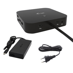USB-C HDMI DP Docking Station with Power Delivery 100 W + Universal Charger 100 W