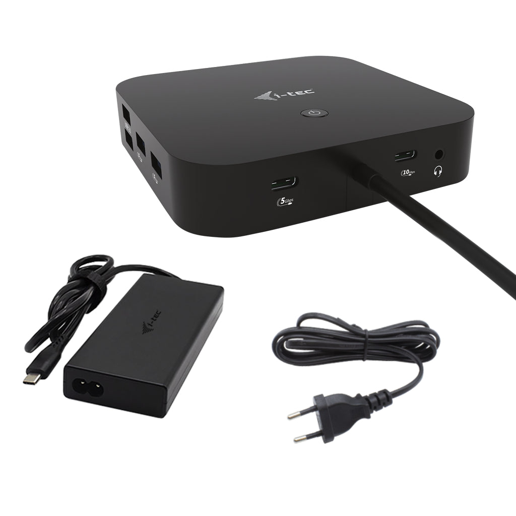 USB-C HDMI DP Docking Station with Power Delivery 100 W + Universal Charger 100 W