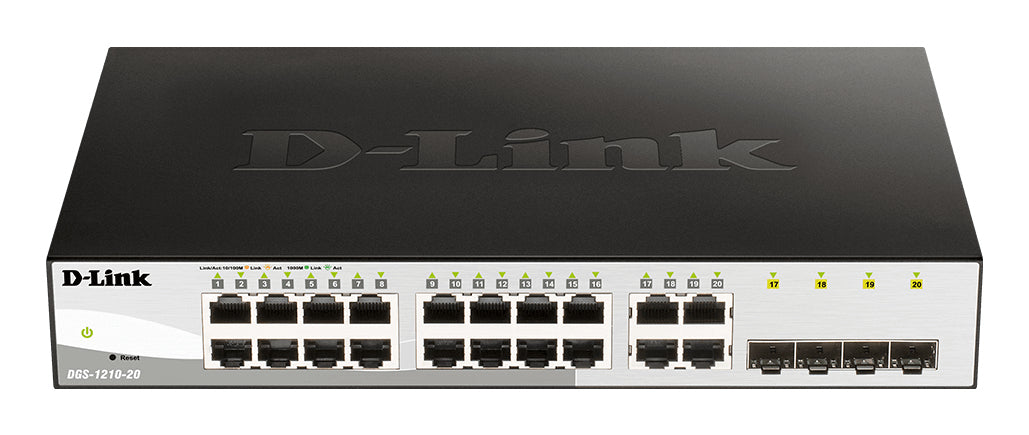 DGS-1210-20 Gestionado L2 Gigabit Ethernet (10/100/1000) 1U Negro