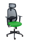 Silla Cilanco negra malla negra asiento bali verde brazo regulable cabecero regulable