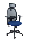 Silla Cilanco negra malla negra asiento bali azul marino brazo regulable cabecero regulable