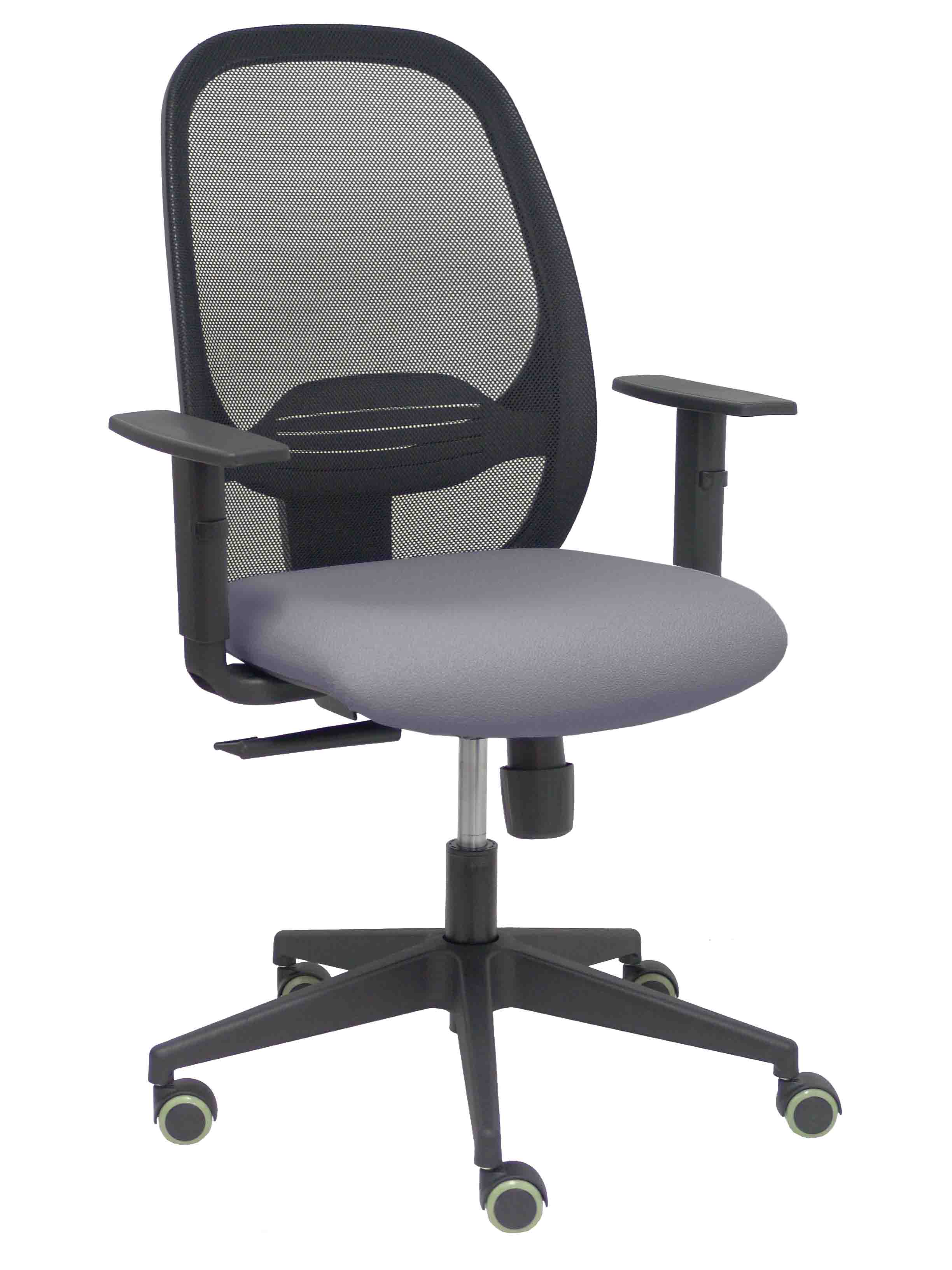 Silla Cilanco negra malla negra asiento bali gris brazo regulable