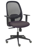 Silla Cilanco negra malla negra asiento bali gris oscuro brazo regulable