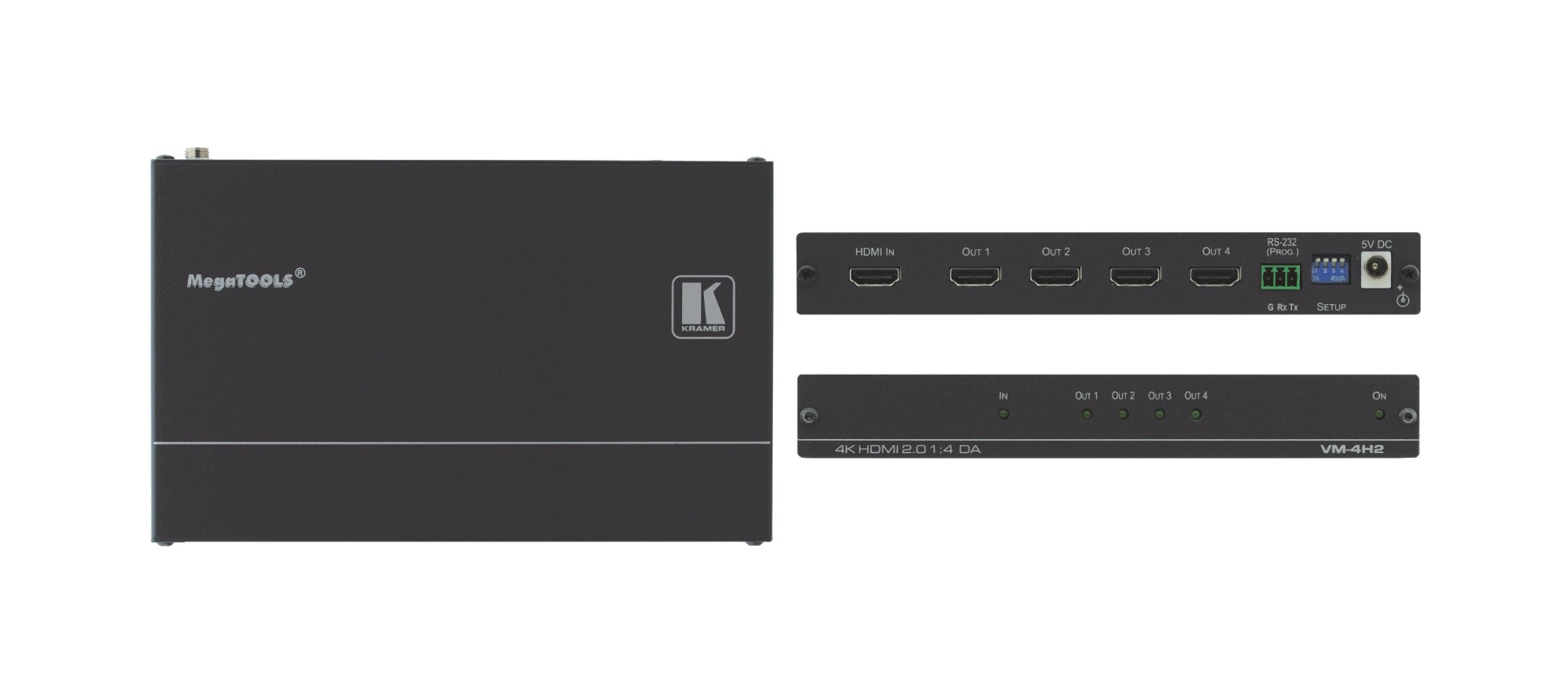 VM-4H2 amplificador de línea de video Negro