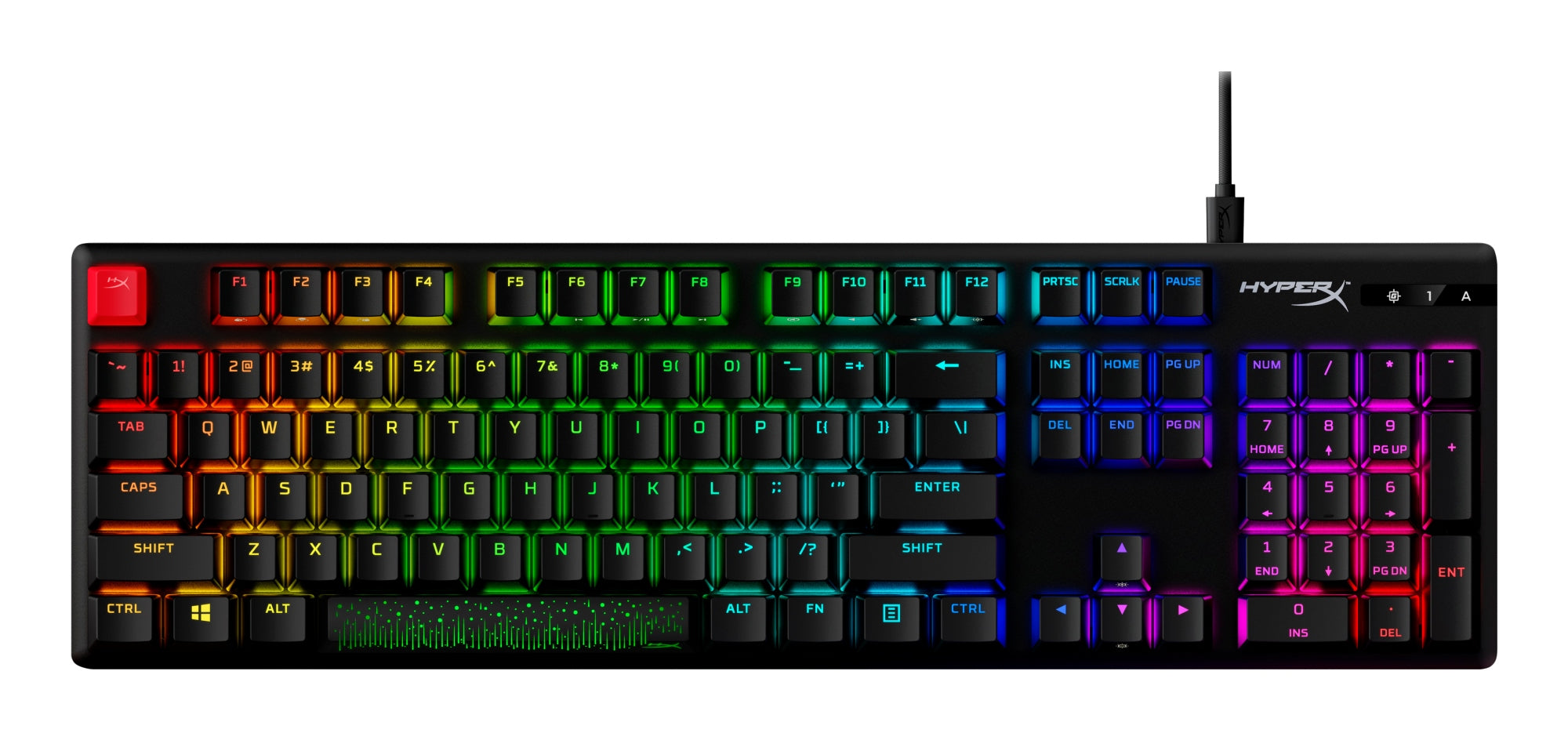 Teclado mecánico gaming Alloy Origins PBT HX rojo