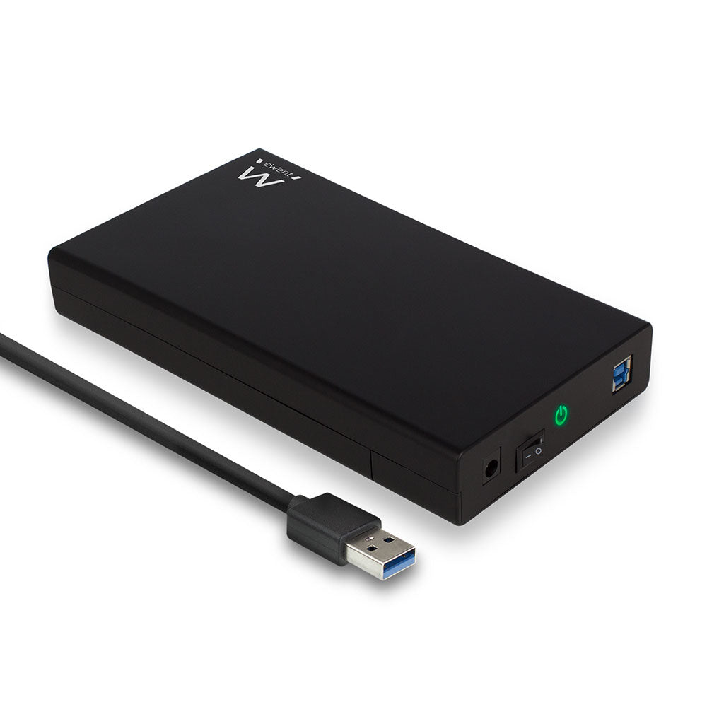 EW7056 caja para disco duro externo Caja de disco duro (HDD) Negro 3.5"